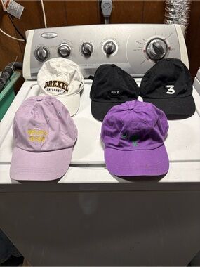 Five ball caps.  To include Chance Embroidered Black Cap